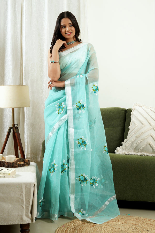 Teejh Preksha Kota Embroidered Saree