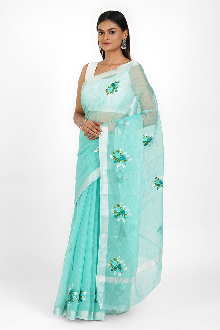 Teejh Preksha Kota Embroidered Saree