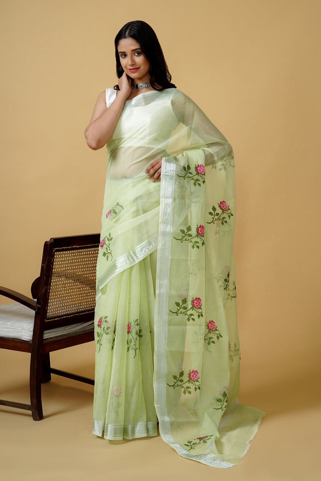 Teejh Jiya Kota Embroidered Saree