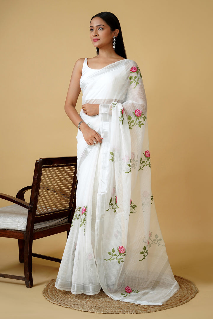 Teejh Riddhi Kota Embroidered Saree