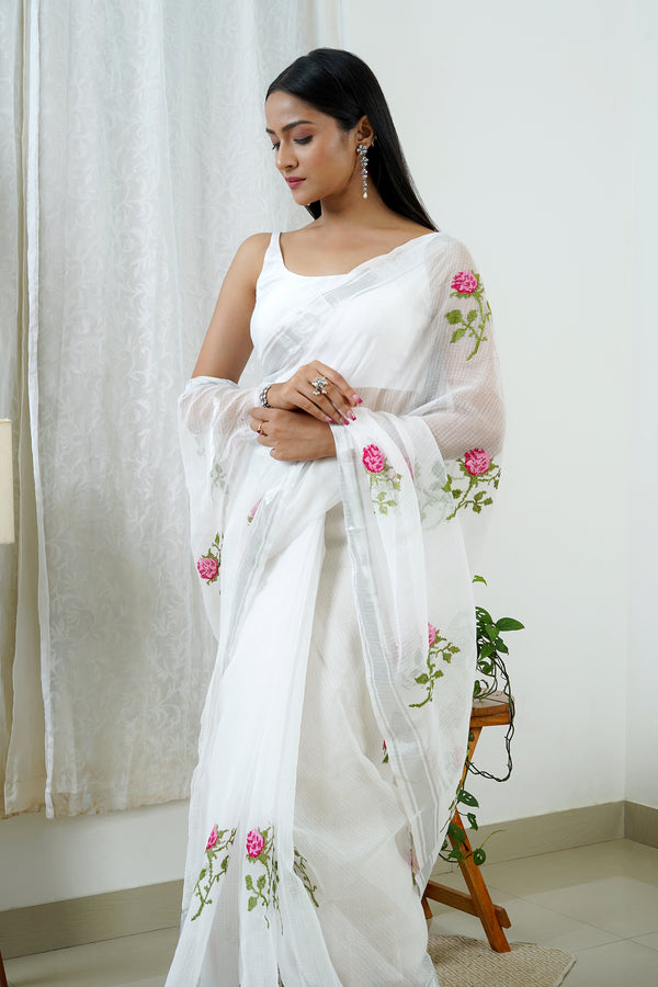 Teejh Riddhi Kota Embroidered Saree