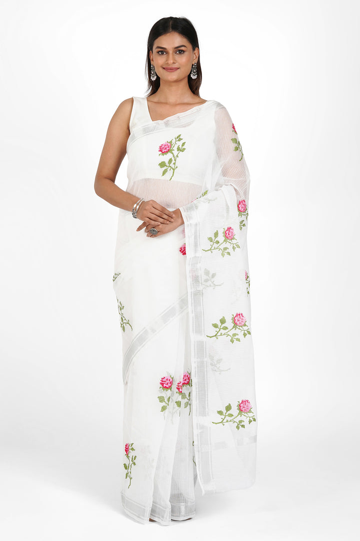 Teejh Riddhi Kota Embroidered Saree