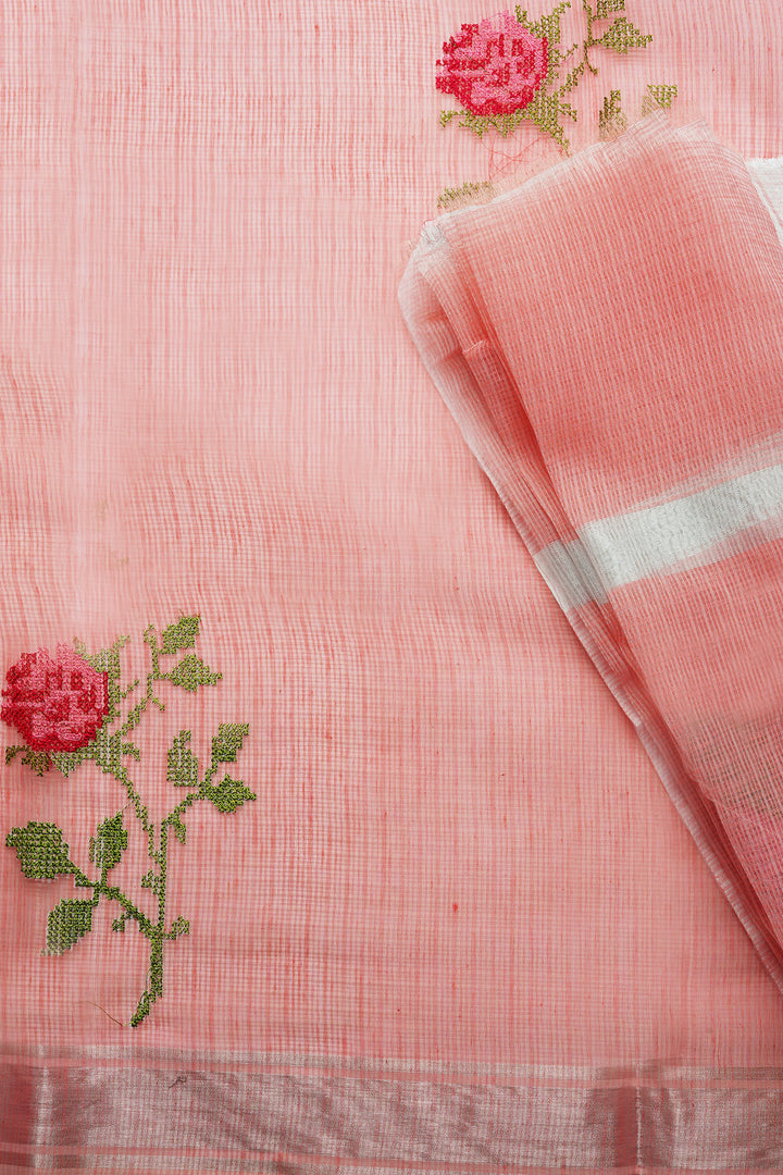 Teejh Pia Kota Embroidered Saree