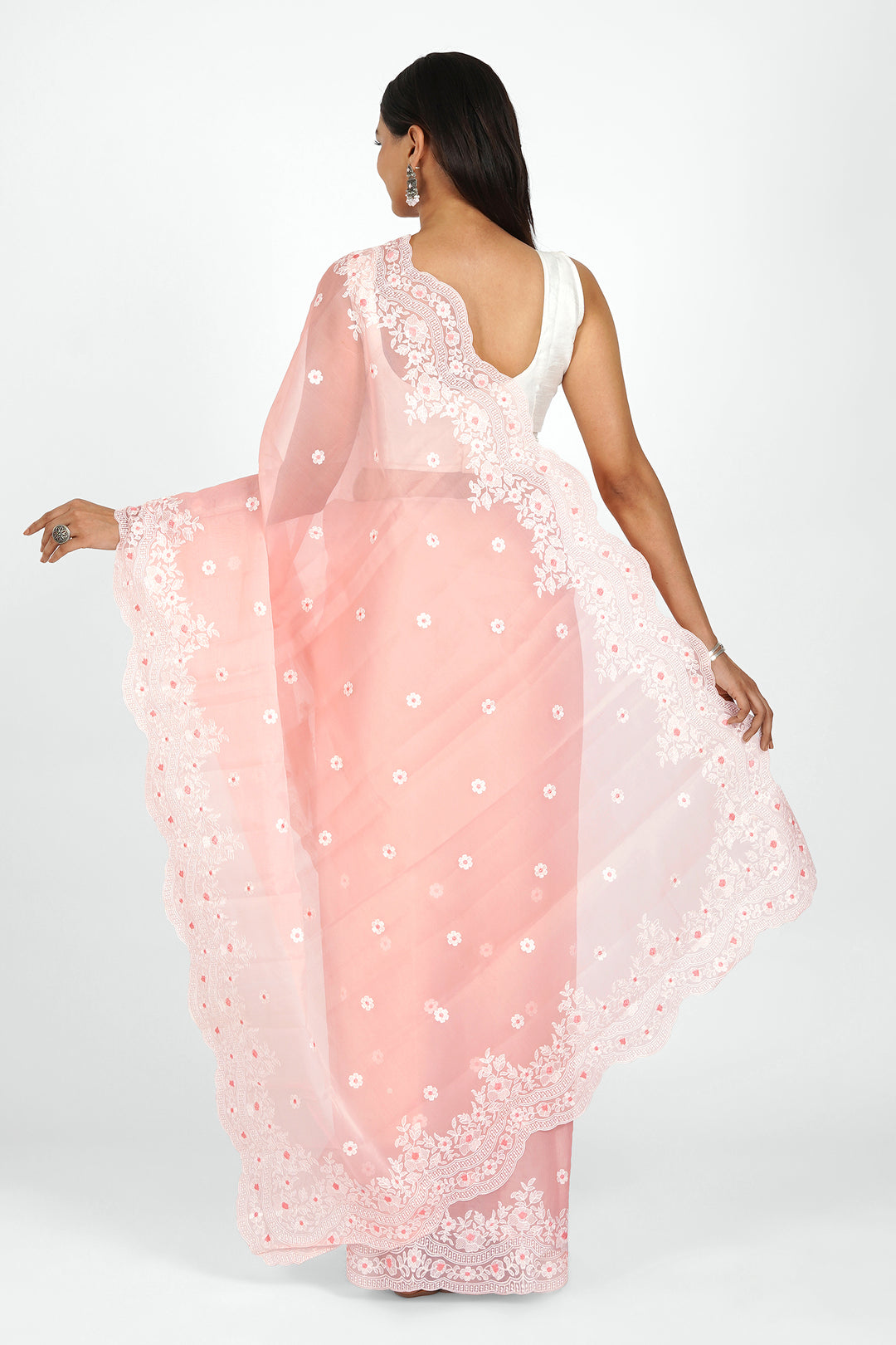 Teejh Tusharika Embroidered Organza Saree