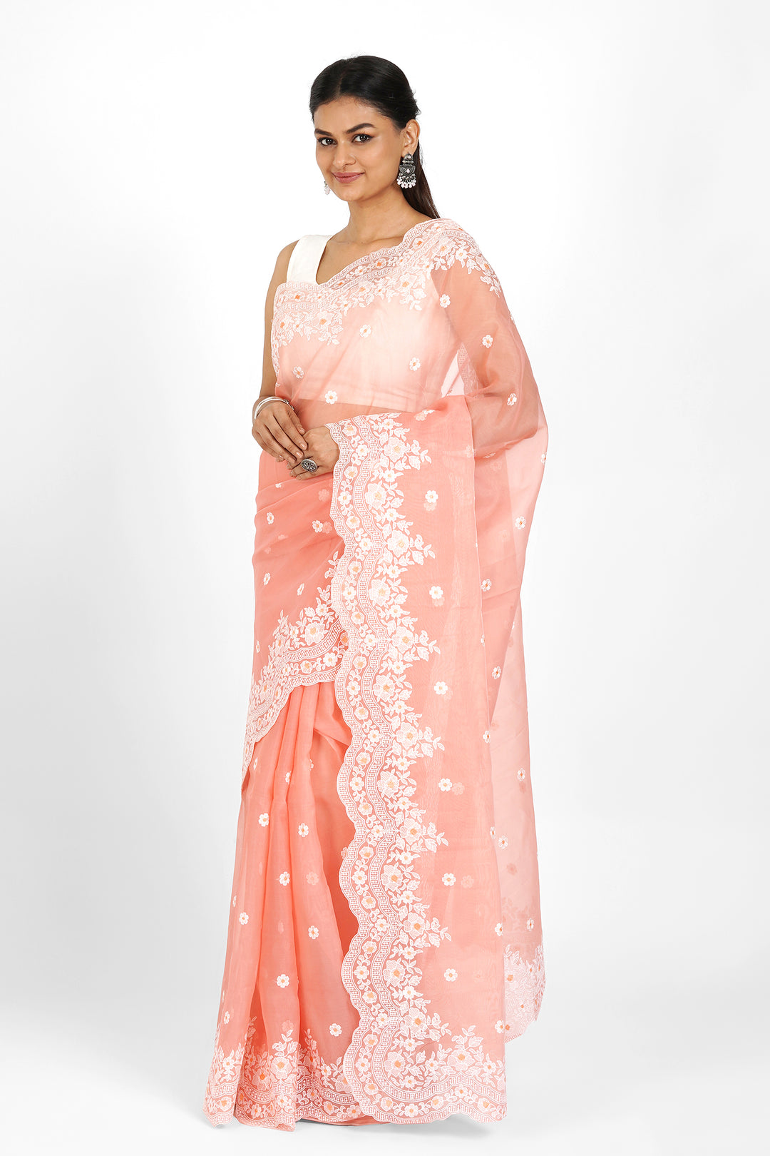 Teejh Ridhushni Embroidered Organza Saree