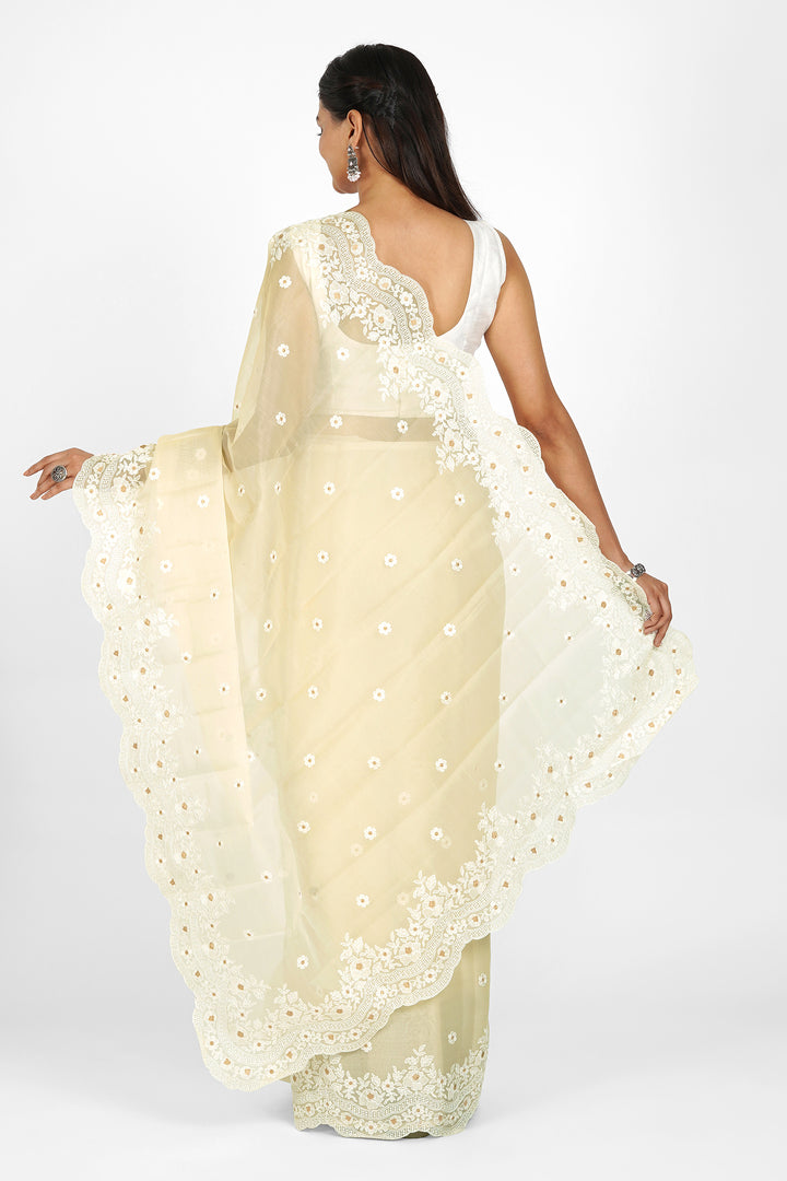Teejh Sharadi Embroidered Organza Saree