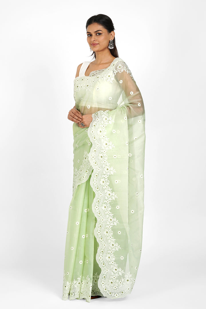 Teejh Vaishaka Embroidered Organza Saree