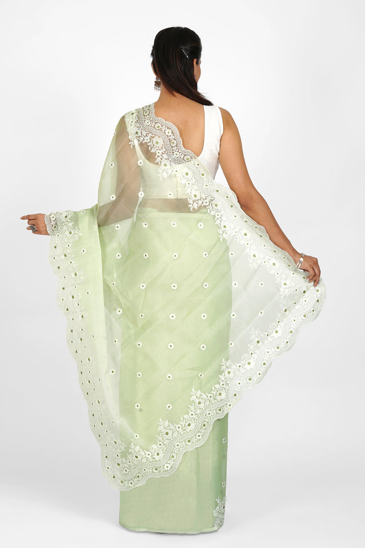 Teejh Vaishaka Embroidered Organza Saree
