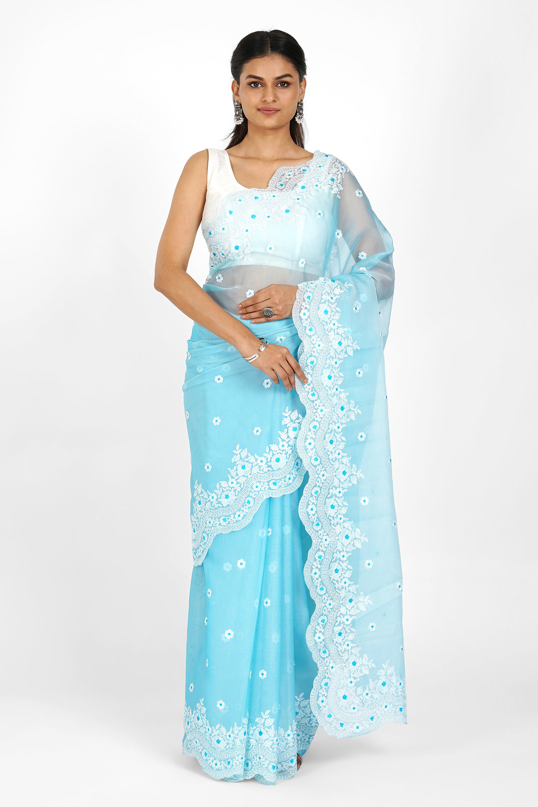 Teejh Savani Embroidered Organza Saree