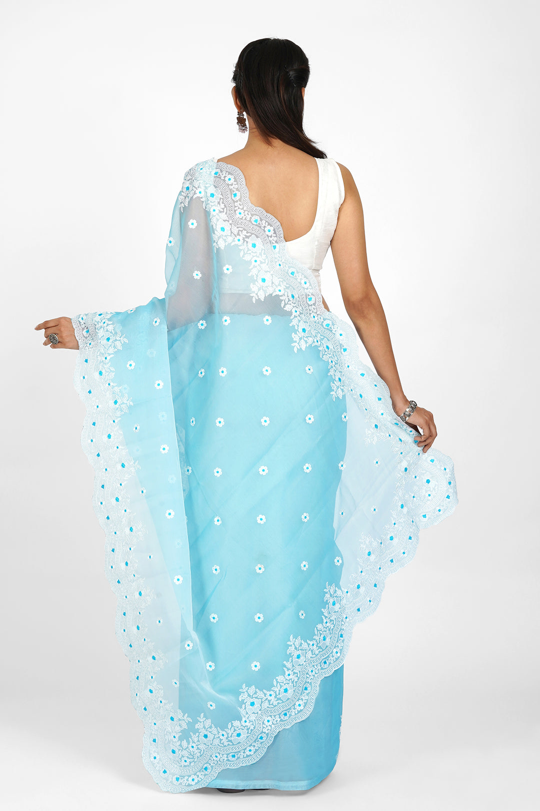 Teejh Savani Embroidered Organza Saree