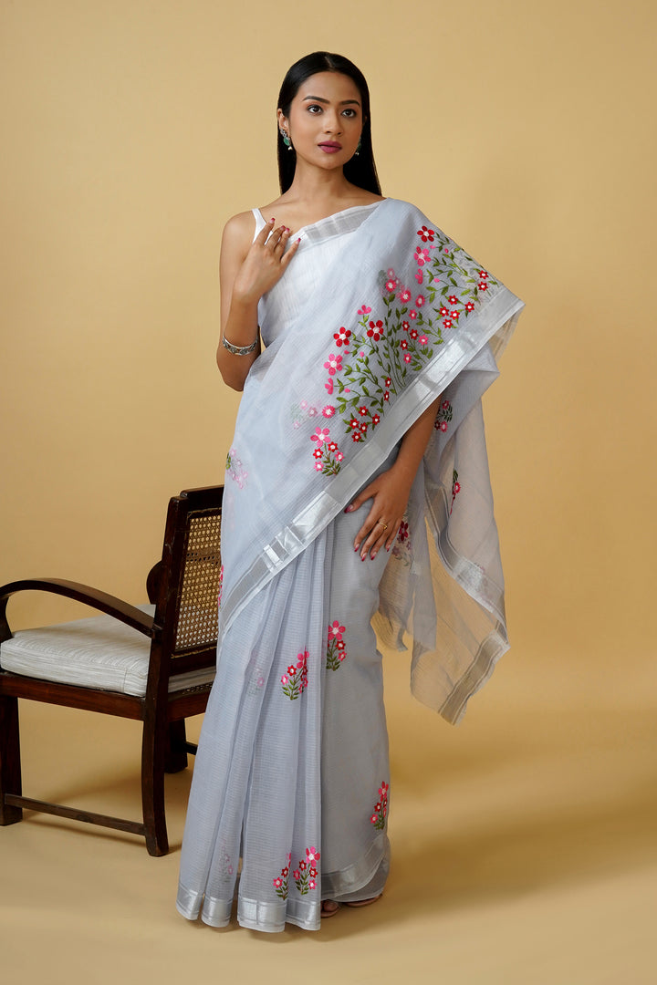 Teejh Leher Kota Embroidered Saree