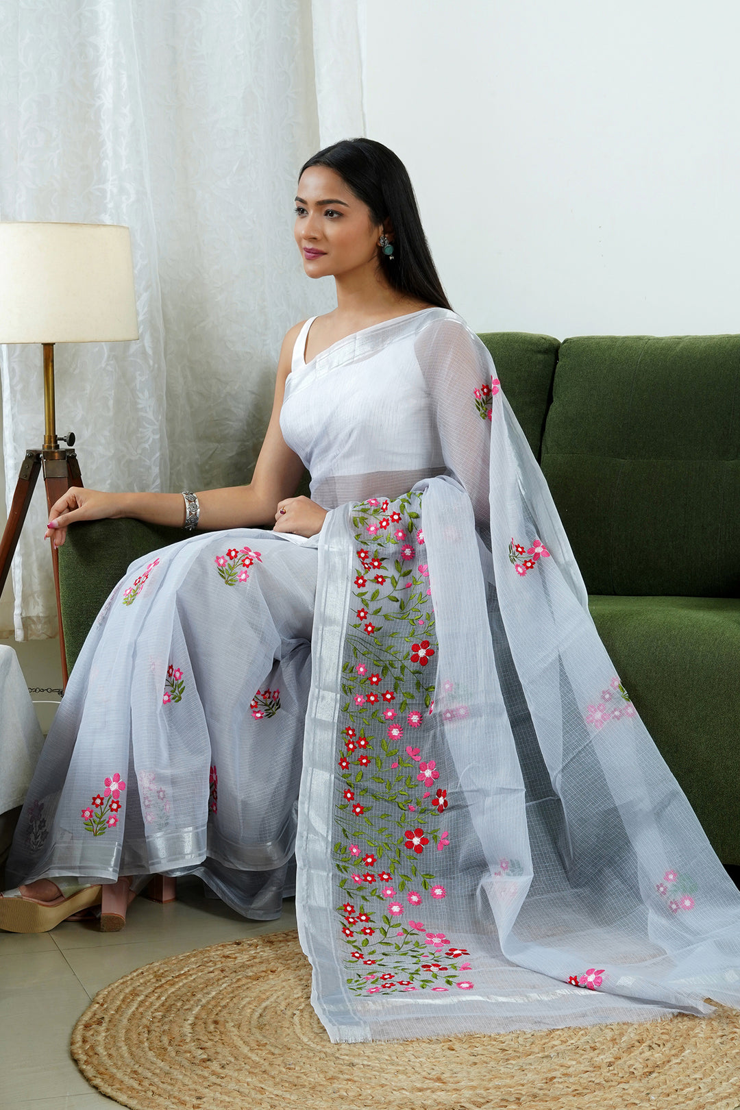 Teejh Leher Kota Embroidered Saree