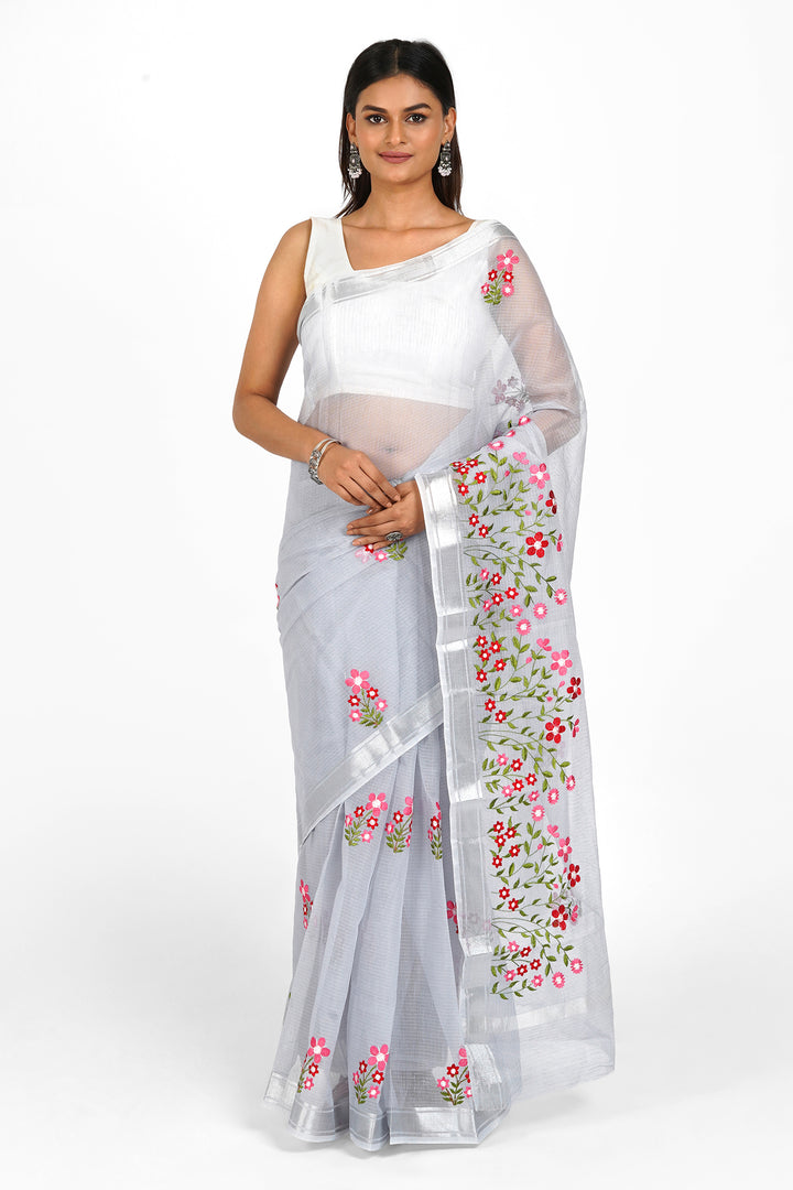 Teejh Leher Kota Embroidered Saree