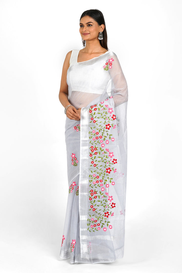 Teejh Leher Kota Embroidered Saree