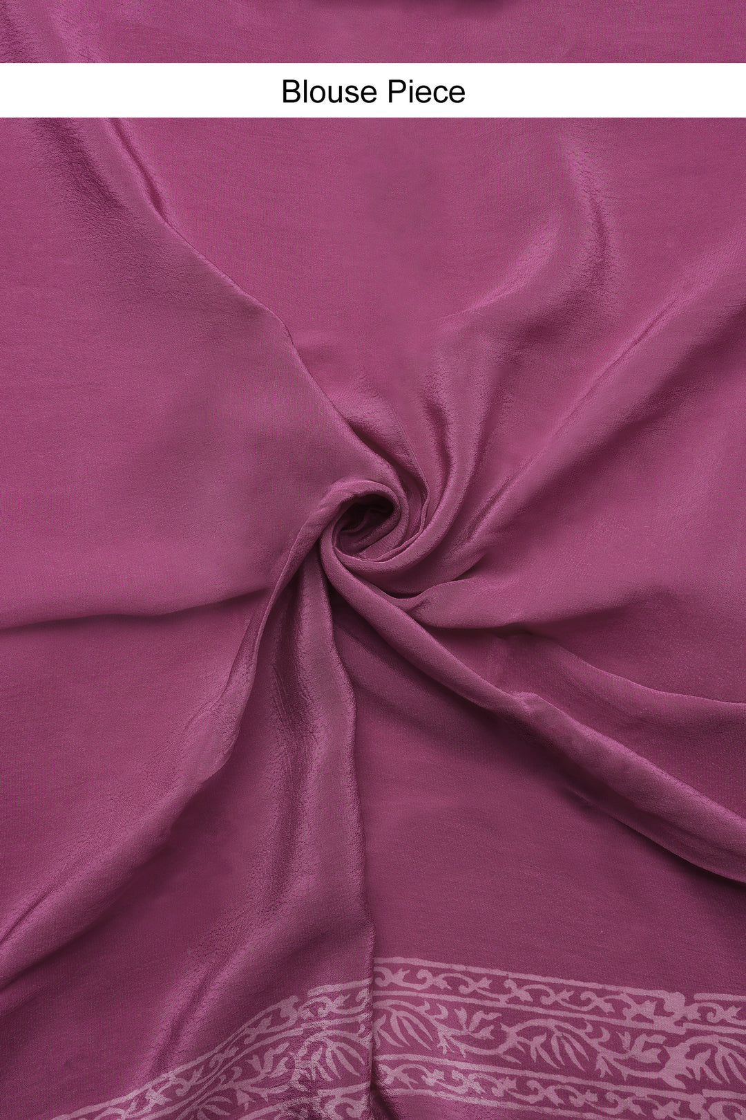 Crimson Cascade Block Print Chiffon Saree