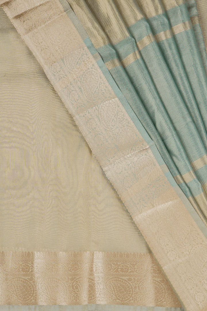 Moksh Blue Banarasi Tissue Saree