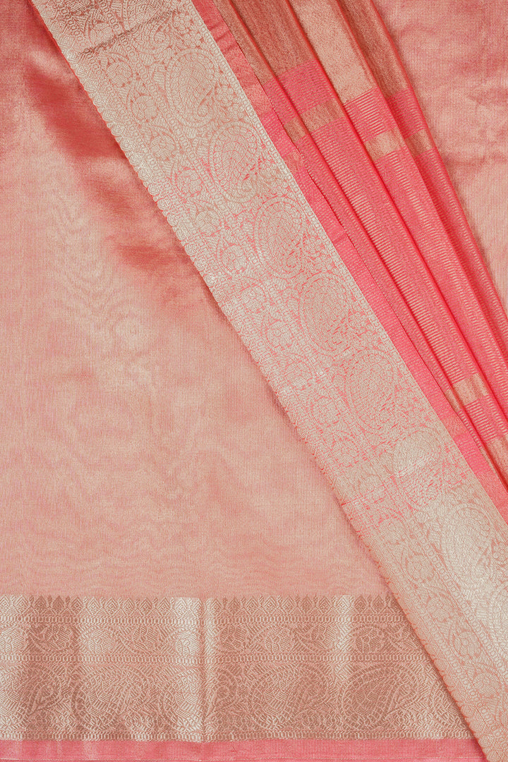 Mohini Coral Banarasi Tissue Saree