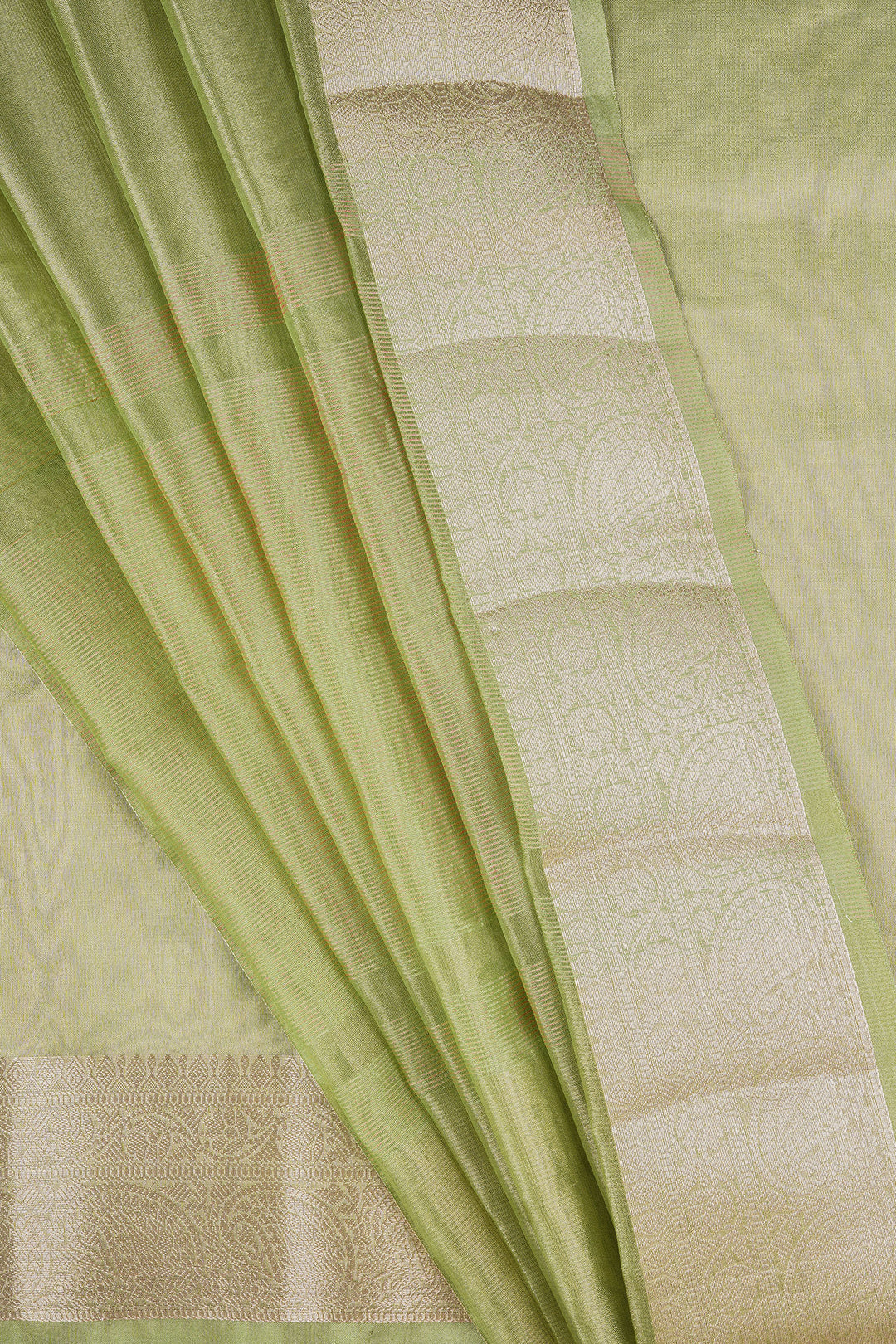 Tulsi Green Banarasi Tissue Saree