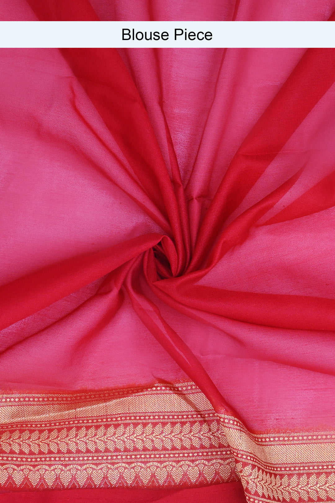 Teejh Dwara Red Banarasi Chiffon Silk Saree