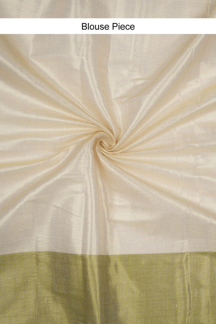 Teejh Valapatnam Kerala Tissue Light green Saree