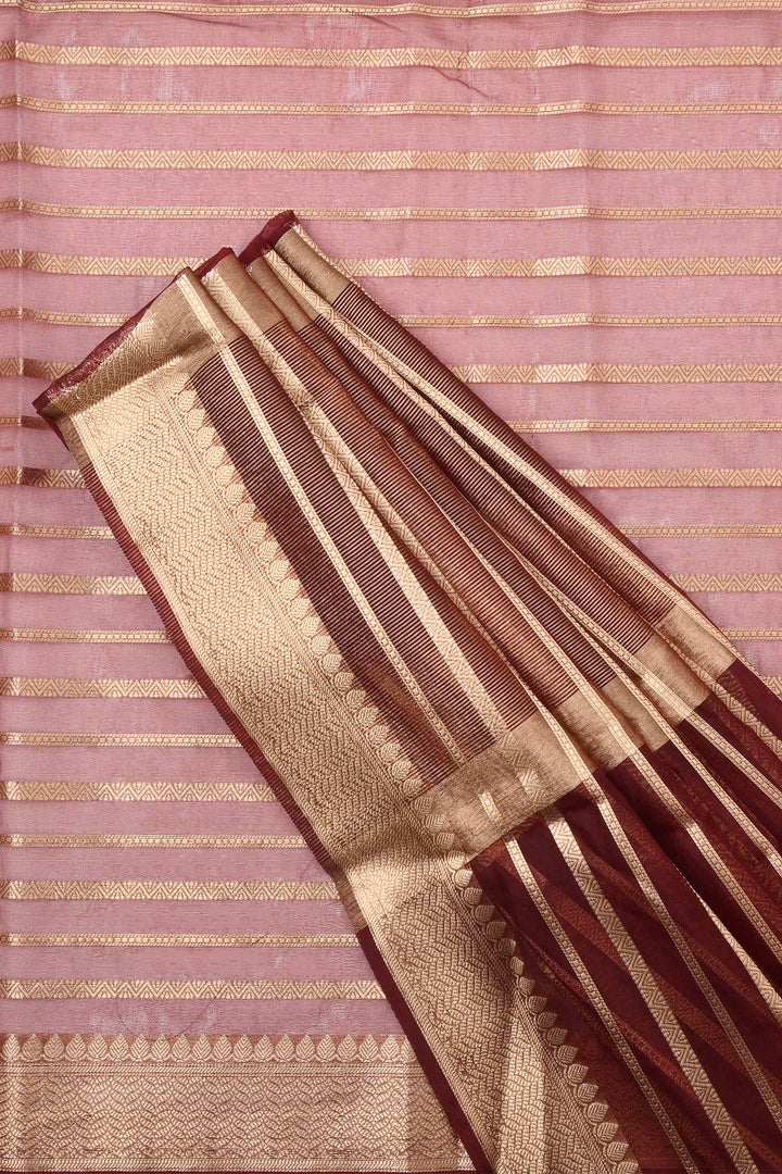 Teejh Ruby Maroon Organza Lining Saree