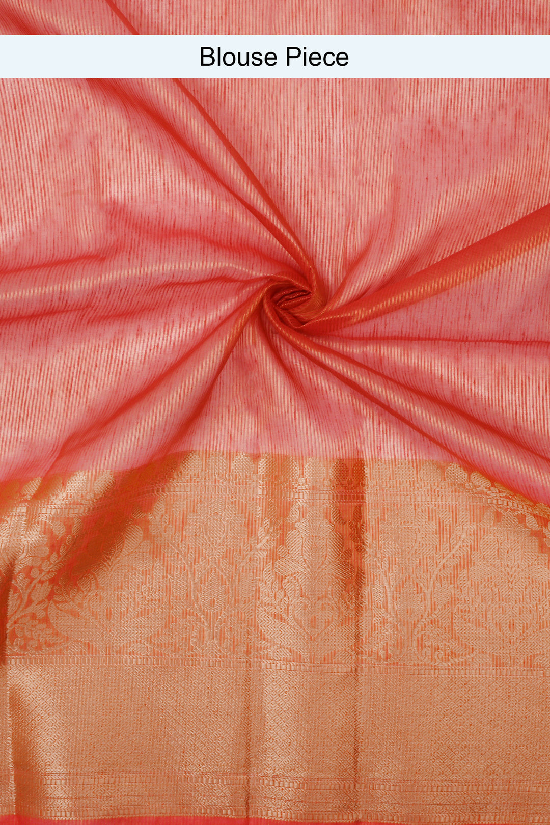 Teejh Vasu Tomato Red Banarasi Silk Linen Saree