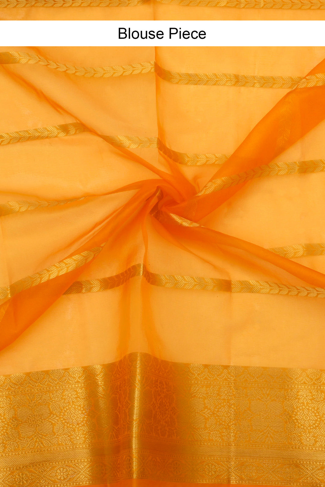 Teejh Bahmani Mustard Banarasi Semi Georgette Silk Saree