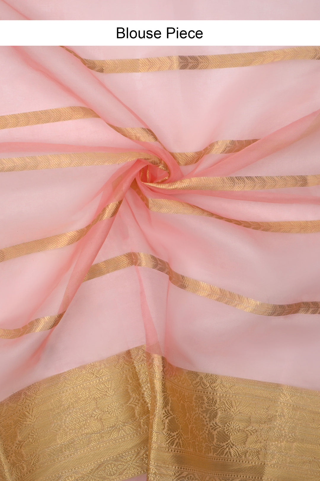 Teejh Gulab Pink Banarasi Semi Georgette Silk Saree