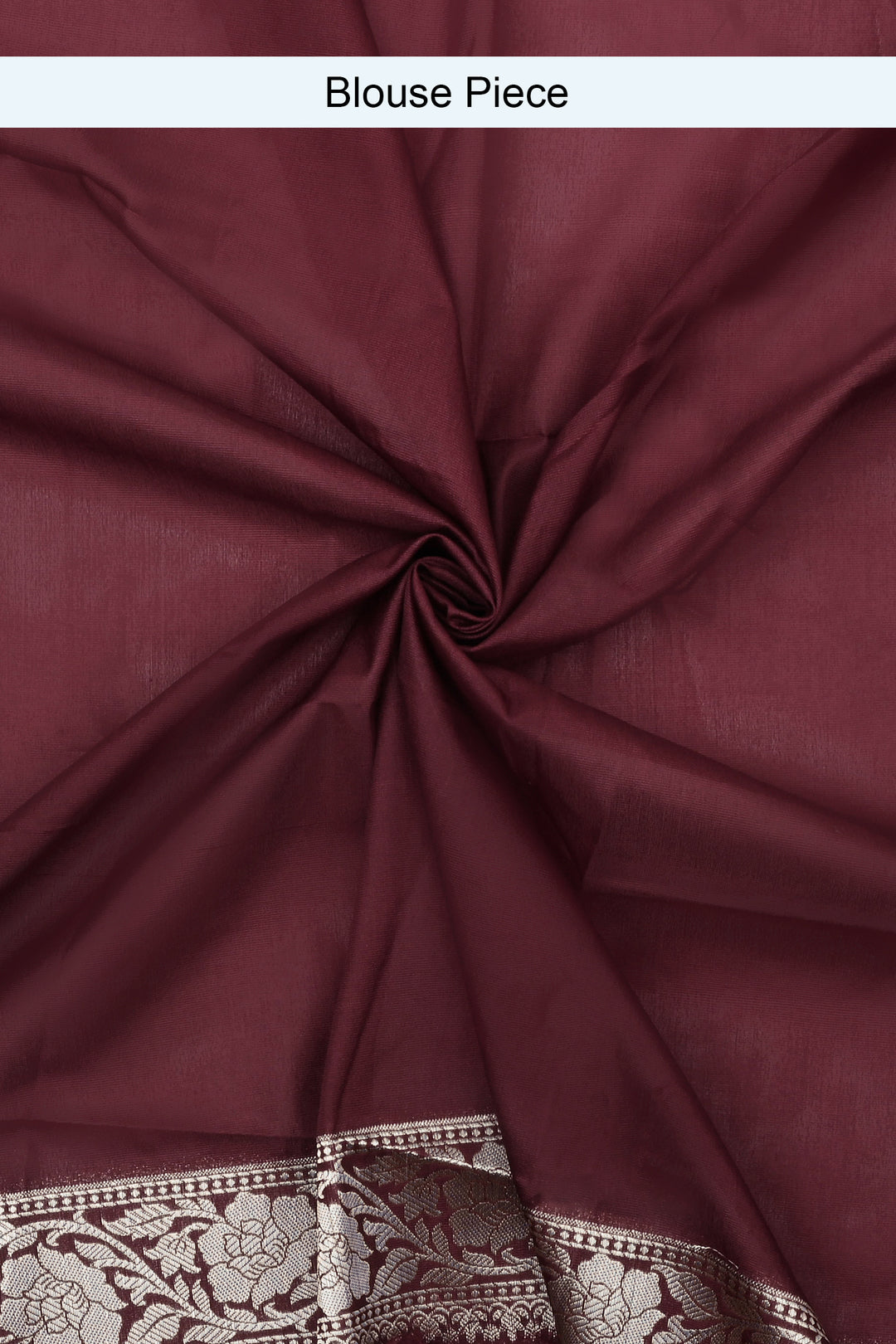 Teejh Sajna Wine Red Banarasi Semi Georgette Jaal Weaving Saree