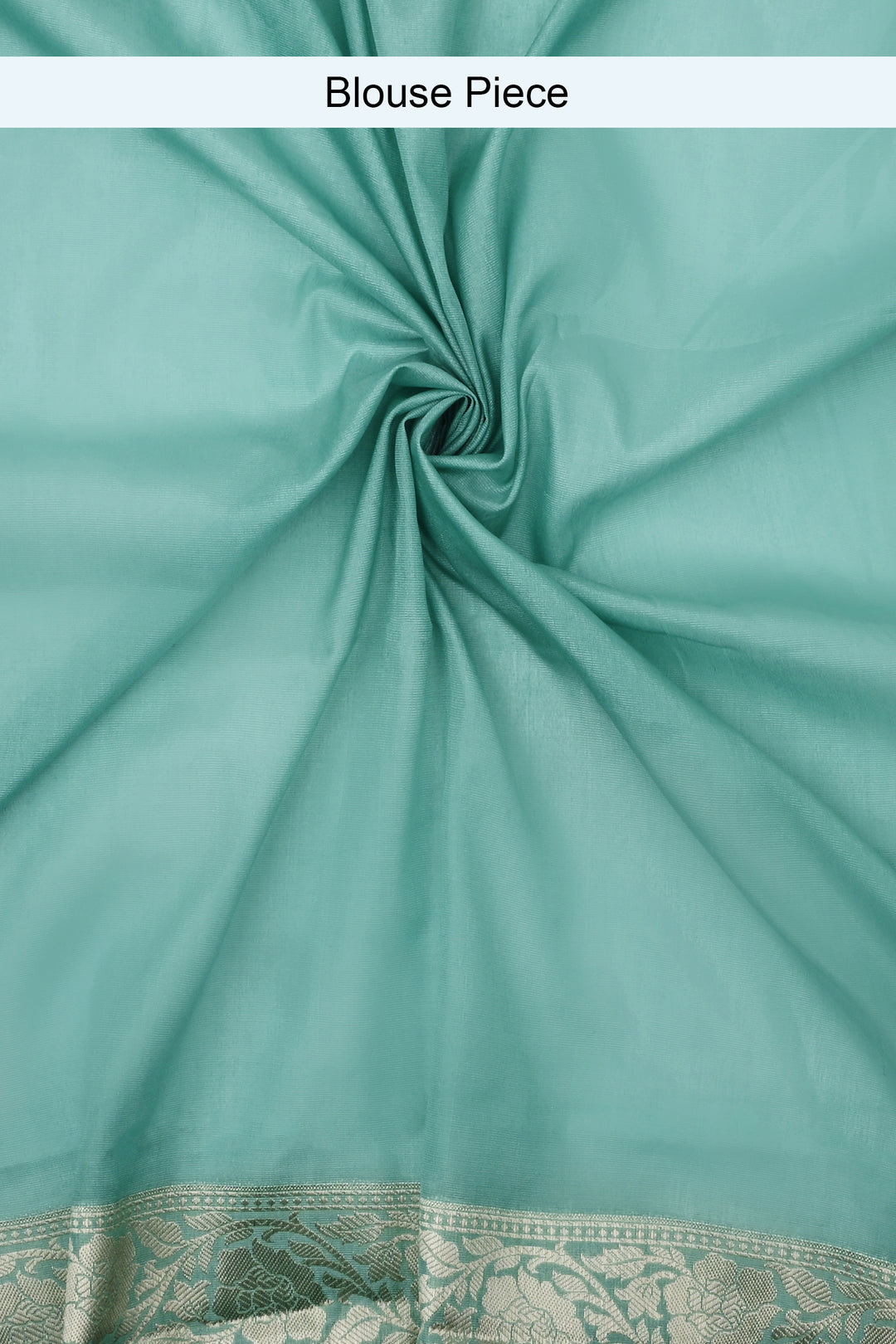 Teejh Radhya Sea Green Banarasi Semi Georgette Jaal Weaving Saree