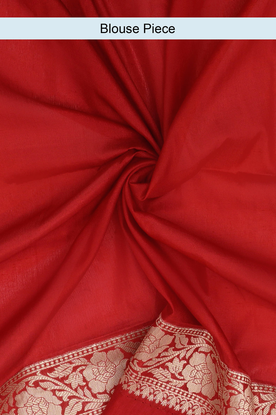 Teejh Vrusthi Red Banarasi Semi Georgette Jaal Weaving Saree