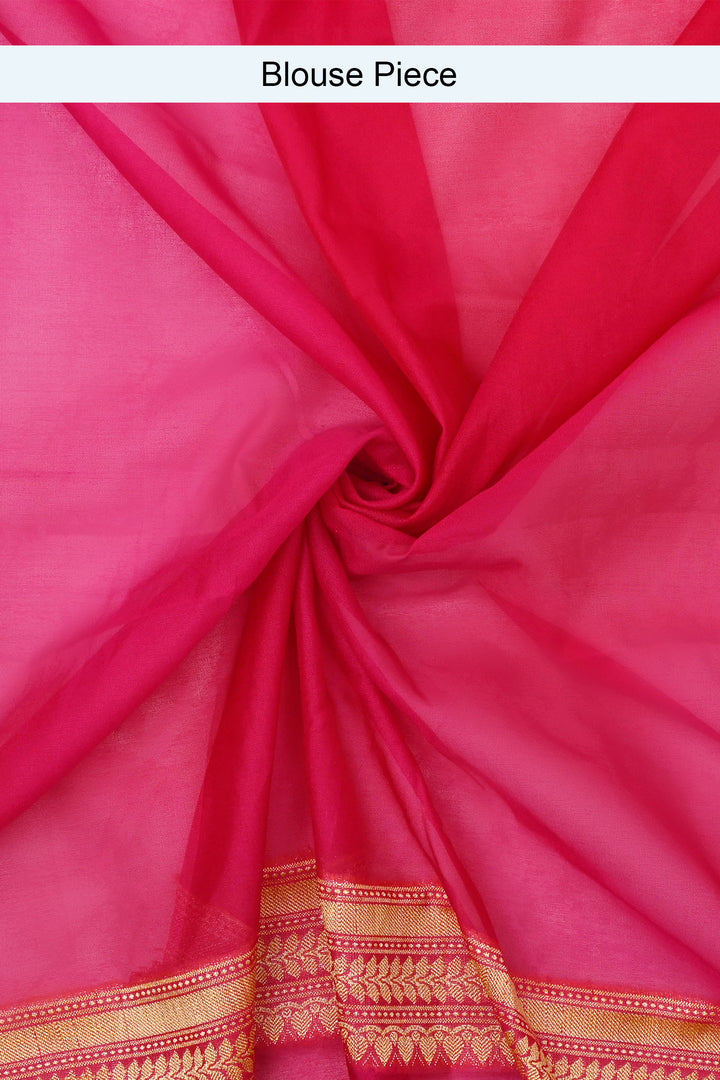 Teejh Yaasve Fuschia Pink Chiffon Silk Saree