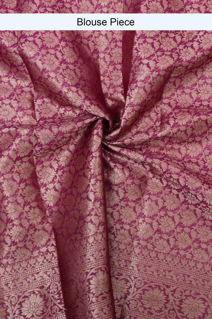 Teejh Neema Violet Chiffon Silk Saree