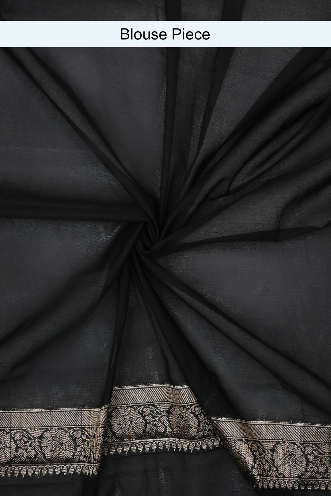 Teejh Jahnavi Black Banarasi Semi Georgette Silk Saree