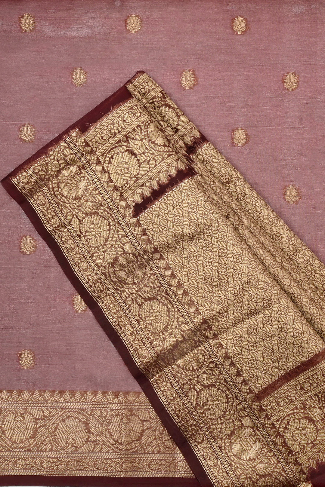 Teejh Shivi Maroon Banarasi Semi Kora Silk
