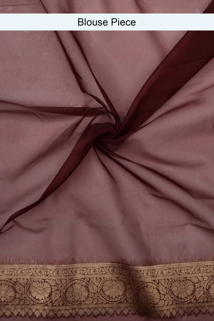 Teejh Shivi Maroon Banarasi Semi Kora Silk