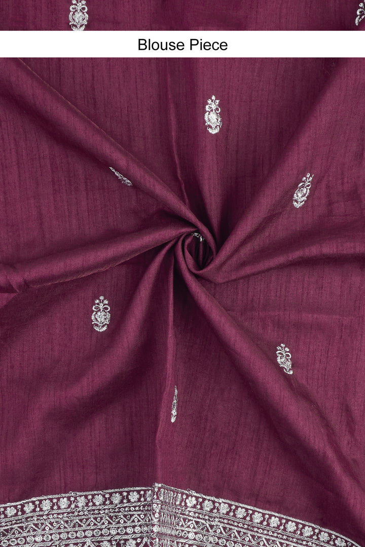 Teejh Geetanjali Onion Pink Shimmer Tissue Saree