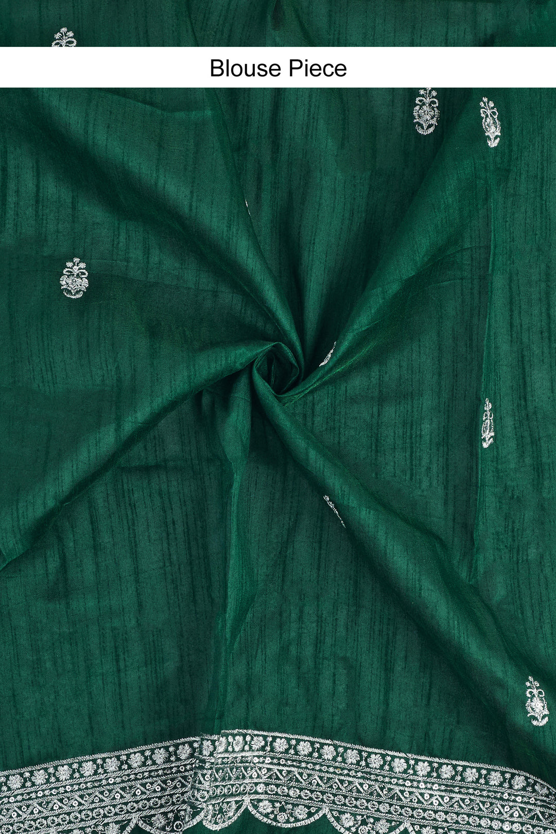 Teejh Geetanjali Green Shimmer Tissue Saree
