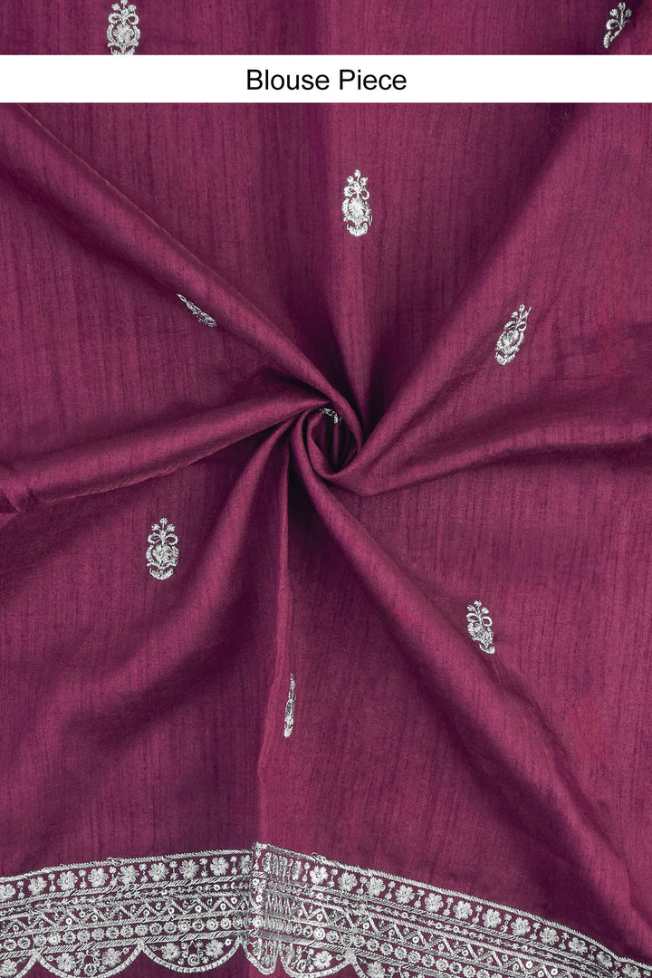 Teejh Geetanjali Lavender Shimmer Tissue Saree