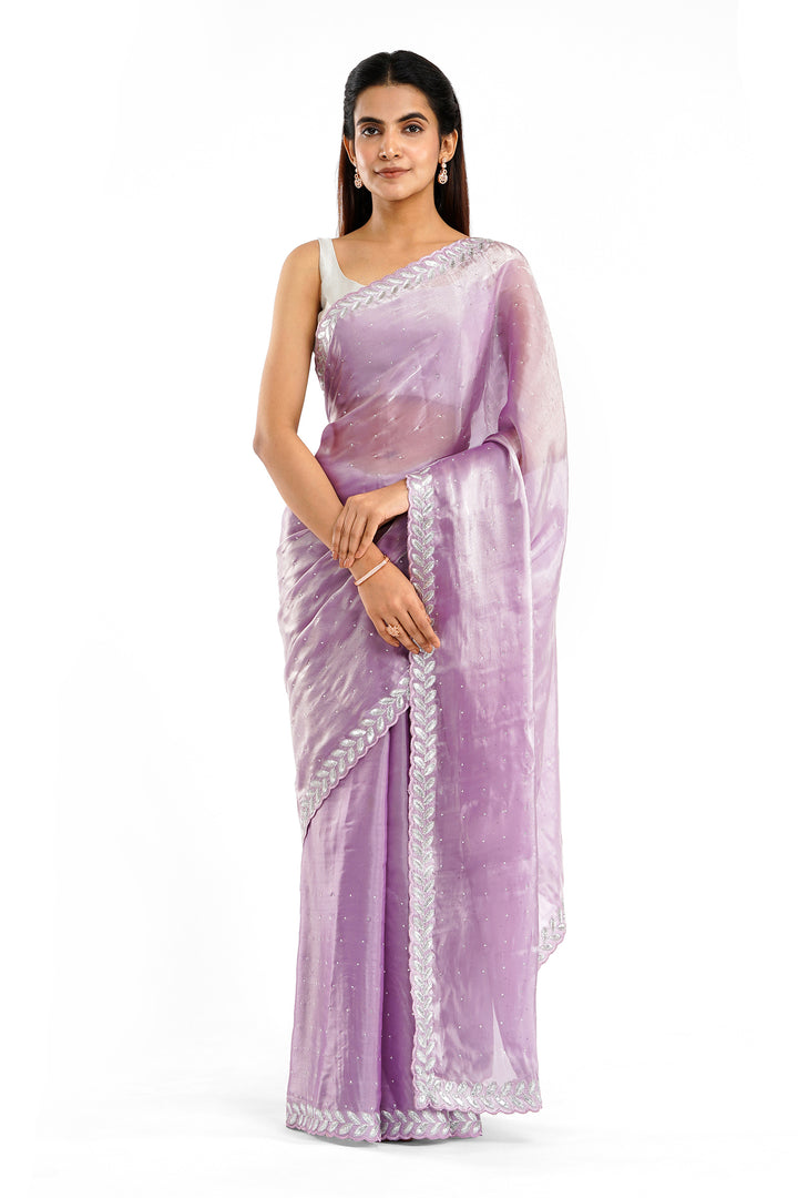 Teejh Harichandana Lavender Tissue Saree