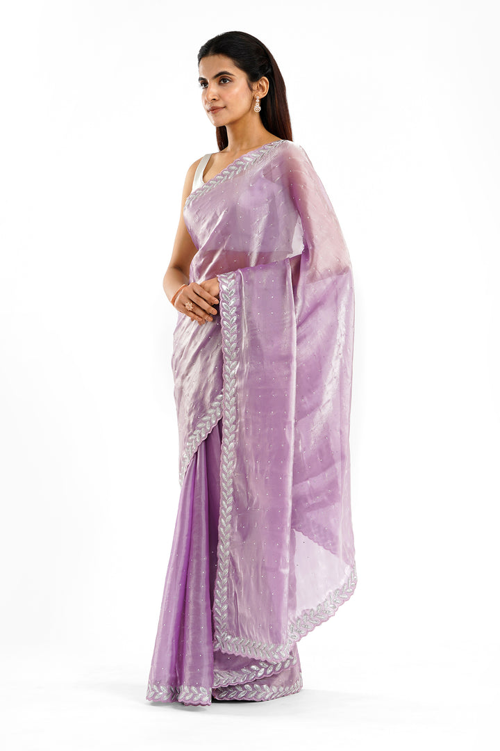 Teejh Harichandana Lavender Tissue Saree