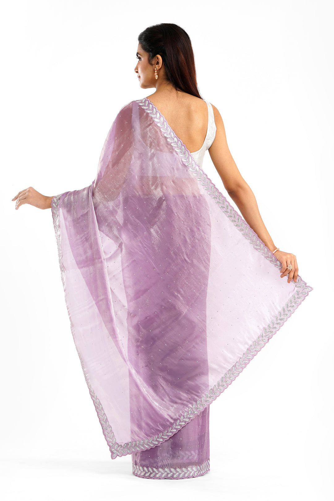 Teejh Harichandana Lavender Tissue Saree