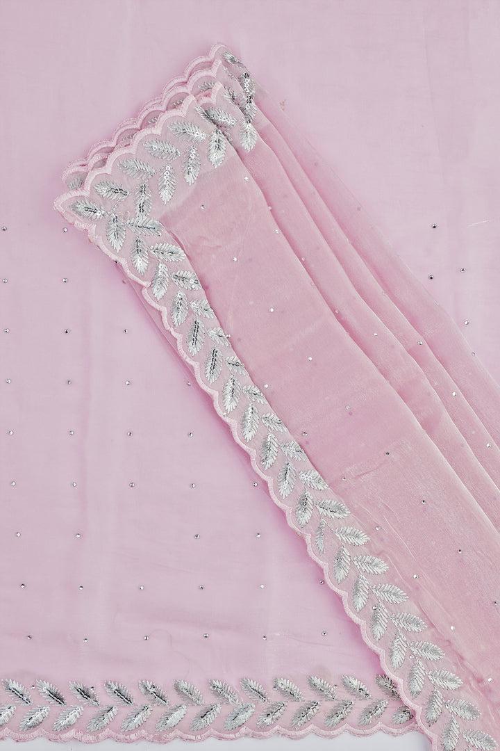 Teejh Harichandana Baby Pink Tissue Saree