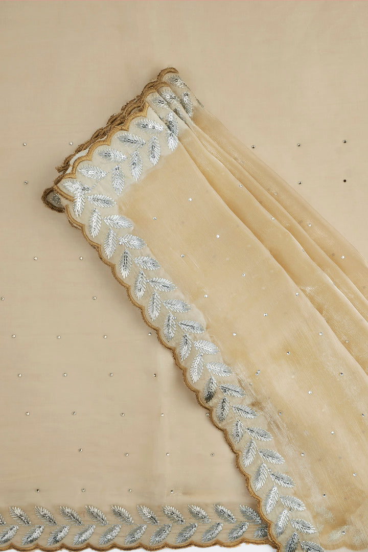 Teejh Harichandana Beige Tissue Saree