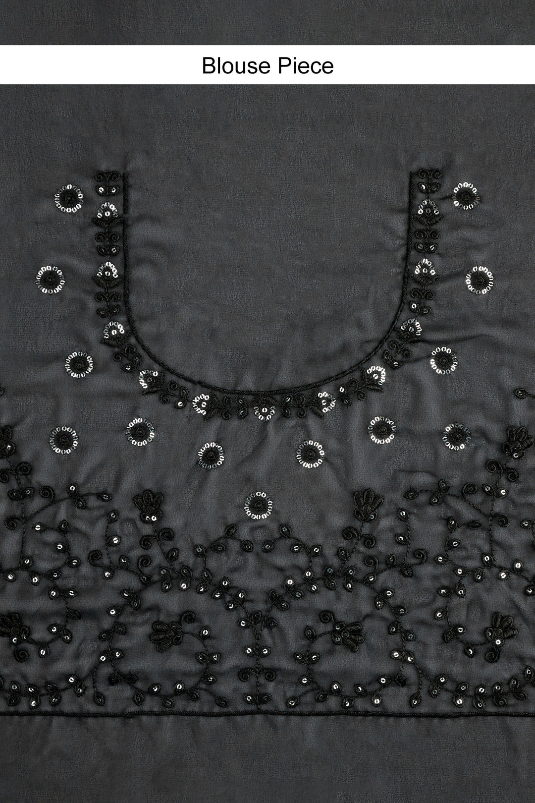 Teejh Kamla Black Georgette Saree