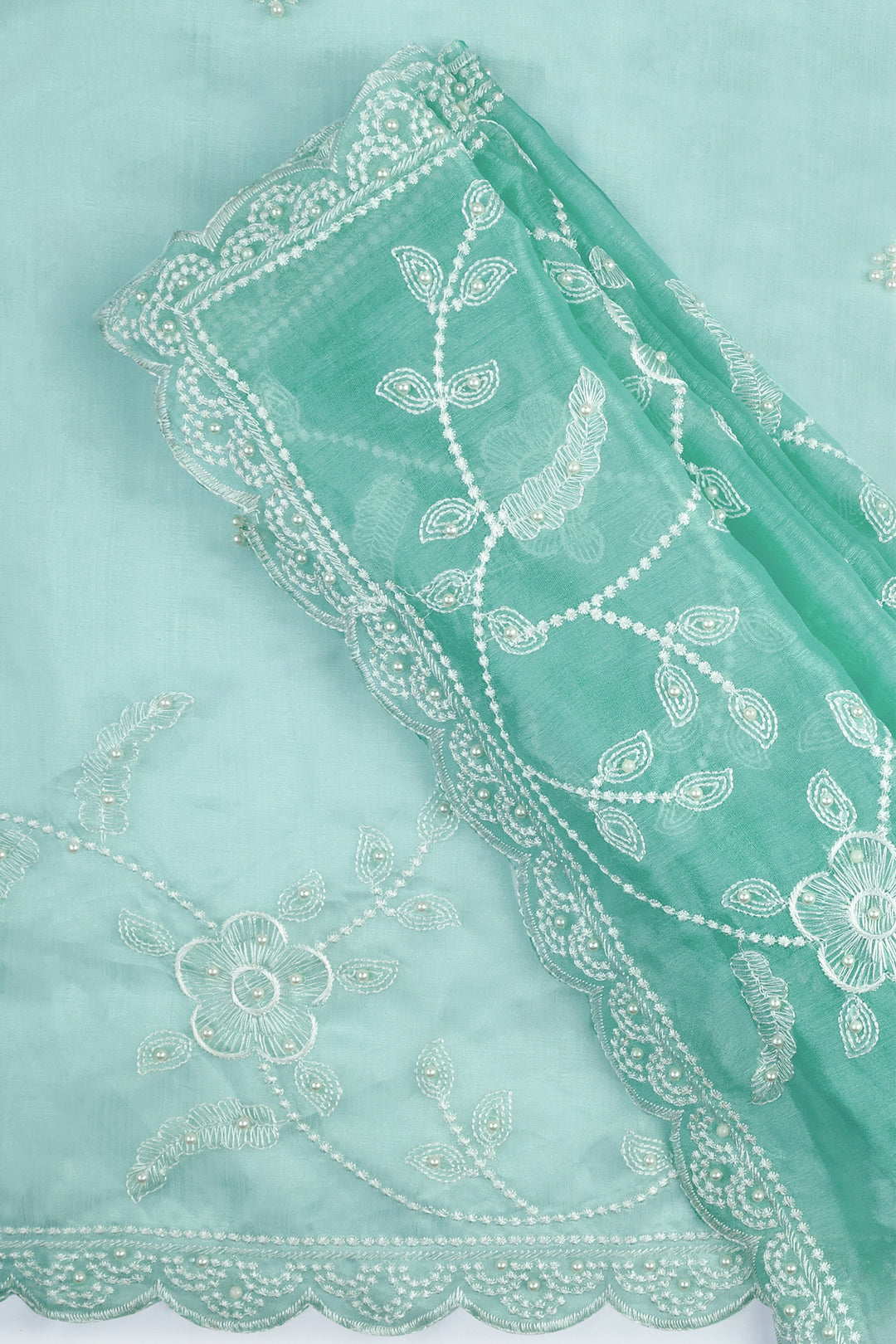 Teejh Eshani Blue Organza Saree