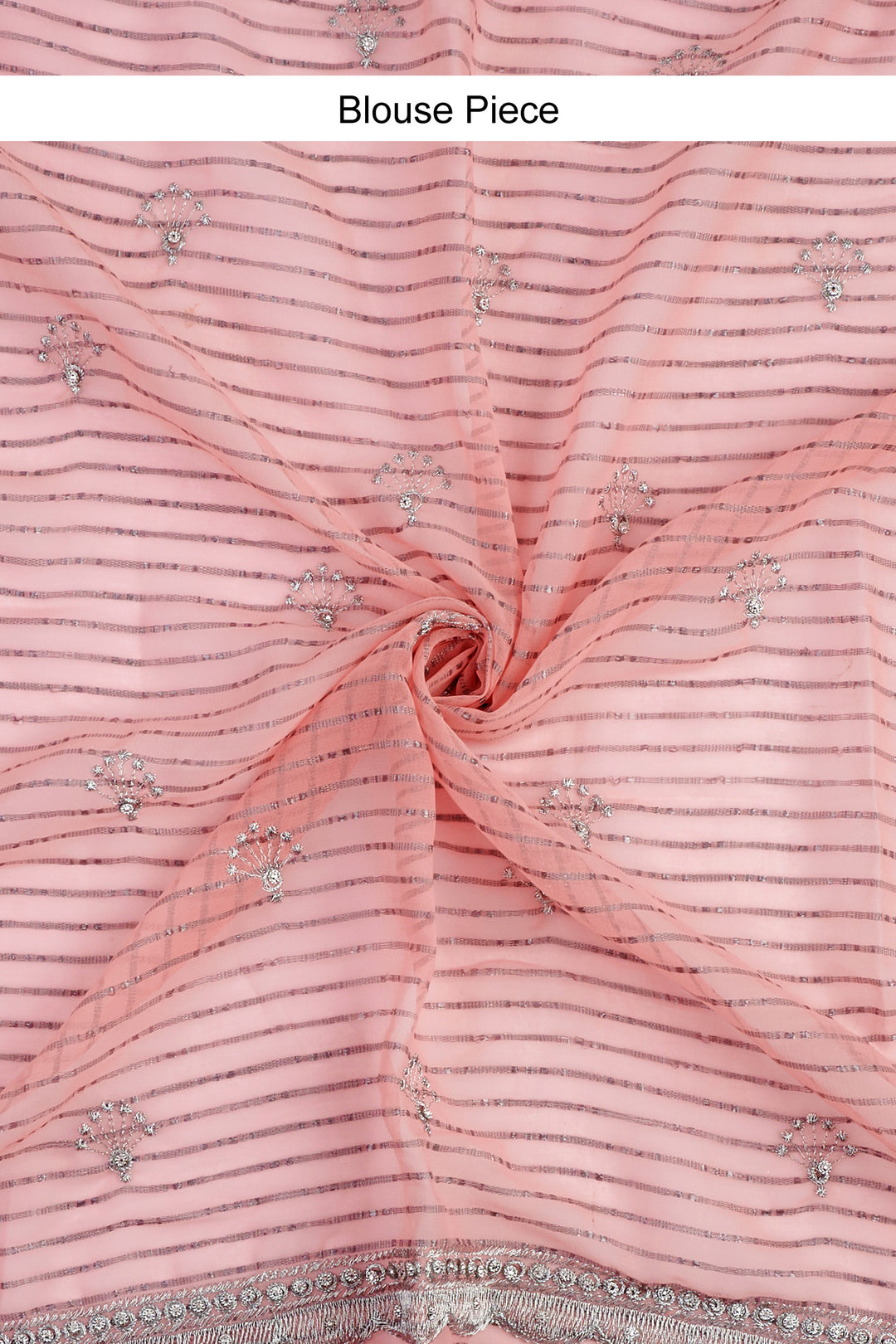 Teejh Saheeba Pink Chiffon Saree