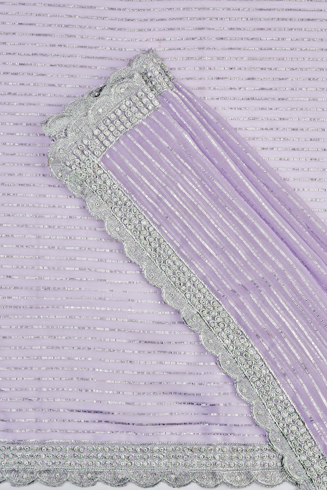 Teejh Saheeba Lavender Chiffon Saree