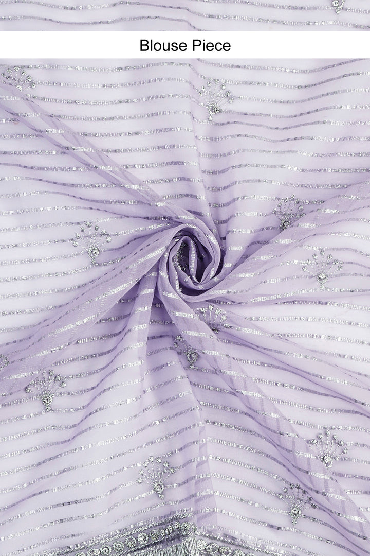 Teejh Saheeba Lavender Chiffon Saree