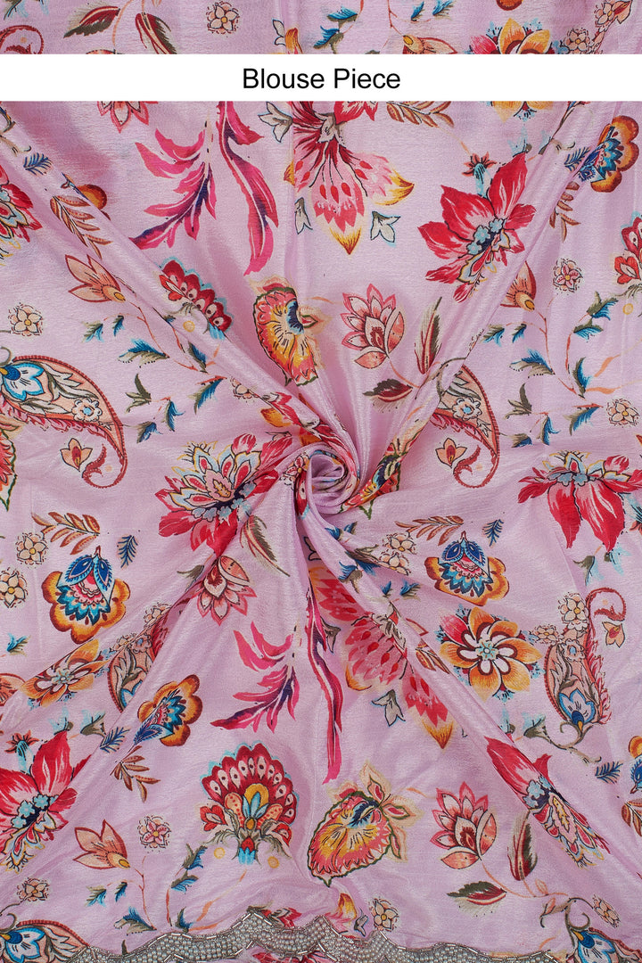 Teejh Kaanch Onion Pink Shimmer Tissue Saree